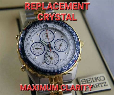 Watch Crystal Fits Seiko Flightmaster Pilot 7t34 6a00 7t34 6a09 All