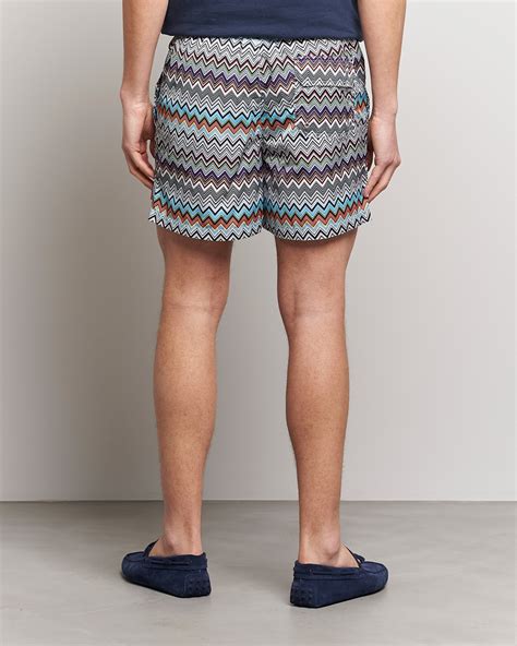 Missoni Zig Zag Swim Trunks Grey Violet At