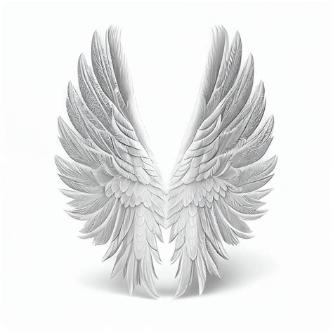 Premium Photo Angel Wings On White Background Generative Ai