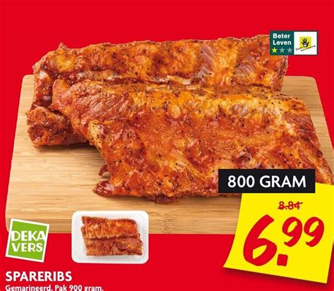 Spareribs 800 Gram Aanbieding Bij Dekamarkt