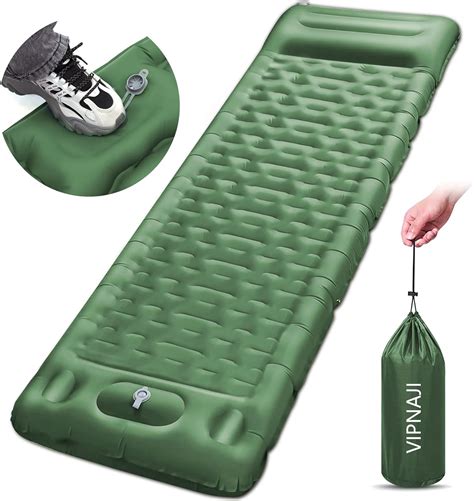 VIPNAJI Tapis de Camping Gonflable Ultraléger avec Oreiller Matelas