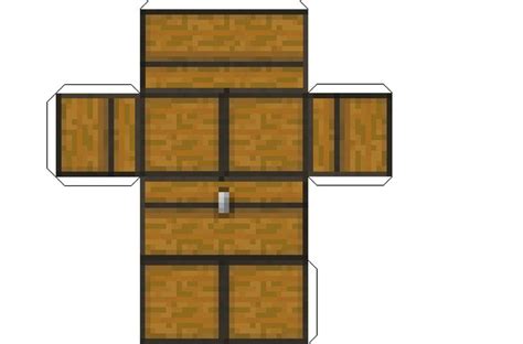 Papercraft Large Chest Minecraft Printables Minecraft Minecraft Blocks