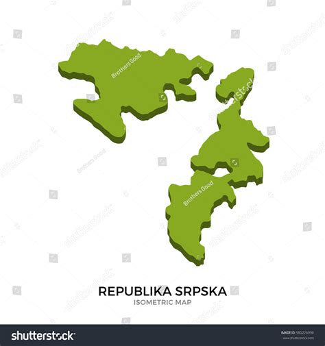 Isometric Map Republika Srpska Detailed Illustration Stock Illustration ...