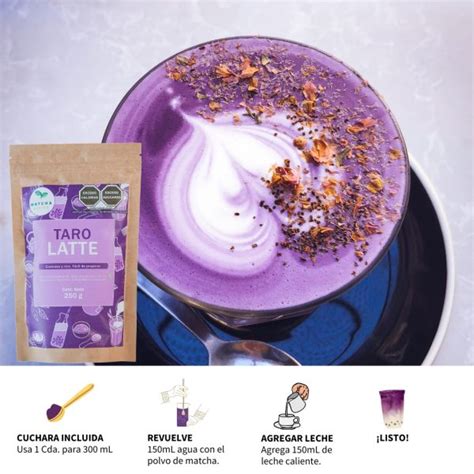 Taro Latte Polvo Instant Neo F Cil De Preparar Con Cuchara Incluida