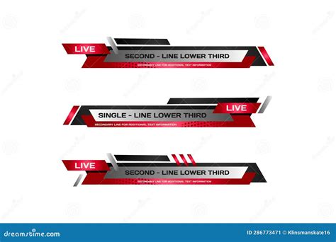 Lower Third Bar With Modern Geometric Banner Design Vector Stock Vector Illustration Of