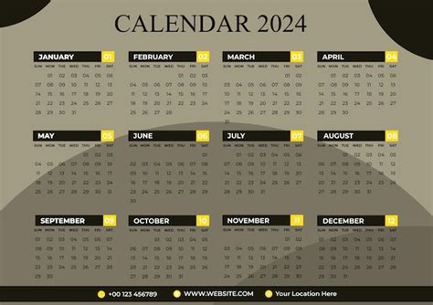 Plantilla De Calendario Vector Premium