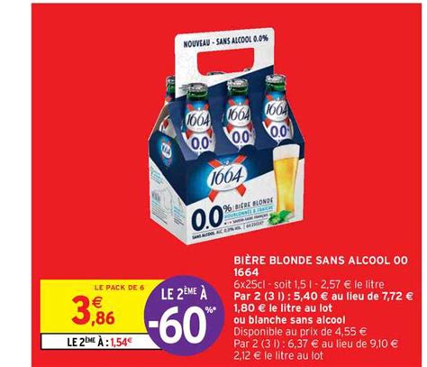 Promo Bi Re Blonde Sans Alcool Oo Chez Intermarch Hyper Icatalogue Fr