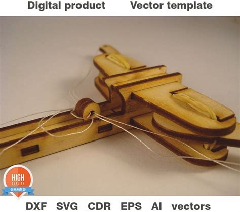 Crossbow Laser Cut Files Svg Dxf Cdr Vector File Laser Cut Etsy Uk