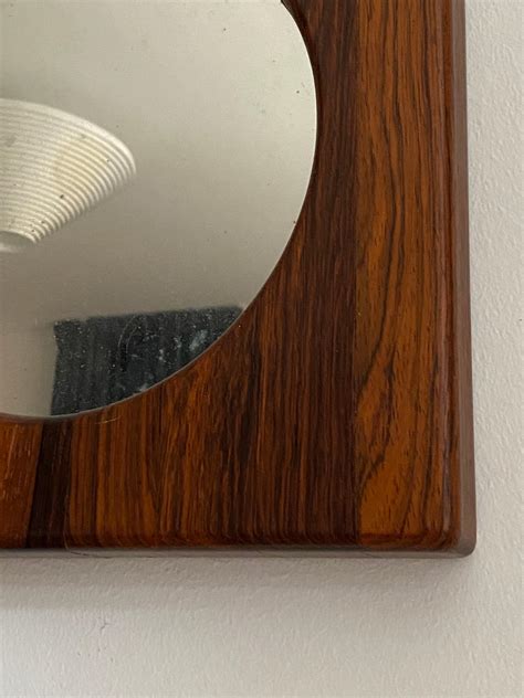 Glas and Trä Rare Wall Mirror Rosewood Crystal Glass Hovmantorp