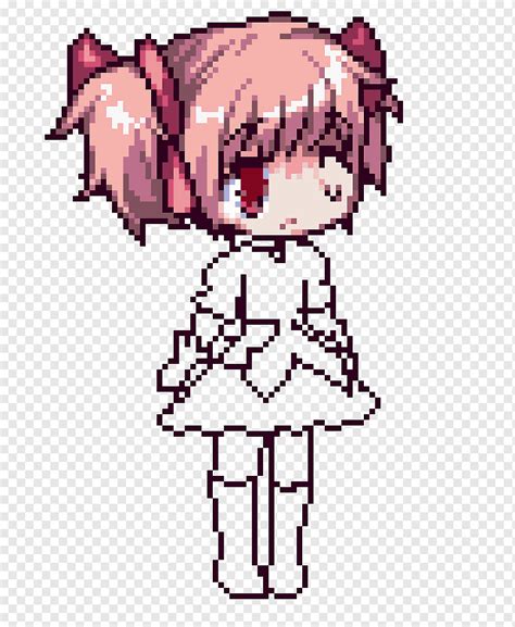 Anime Pixel Art Pattern