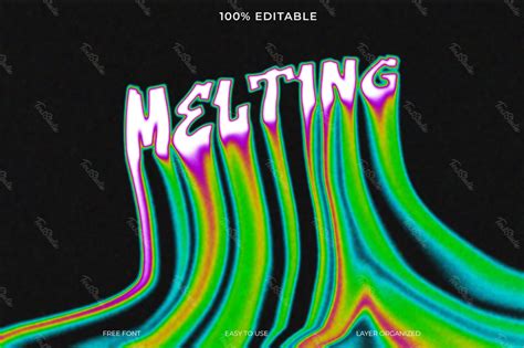 Melting Font Style Text Effect Photoshop Premium Psd File