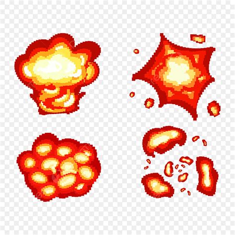 Pixel Art Explosion PNG, Vector, PSD, and Clipart With Transparent ...