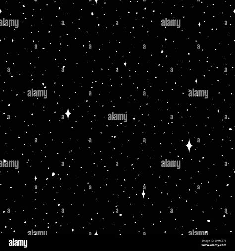 Night Sky Seamless Pattern Vector Space Star Planet Background