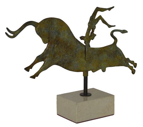 Bull-leaping Bronze Sculpture Palace of Knossos Fresco - Etsy