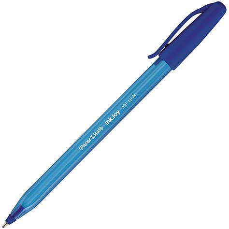 Stylo bille Papermate Inkjoy 100 à capuchon pointe moyenne bleu