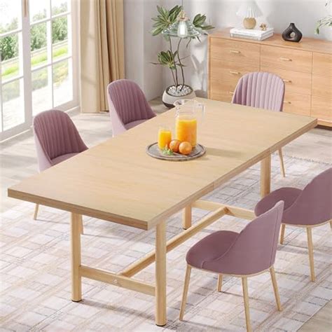 Amazon Tribesigns Kitchen Dining Table Wood 63 Inches