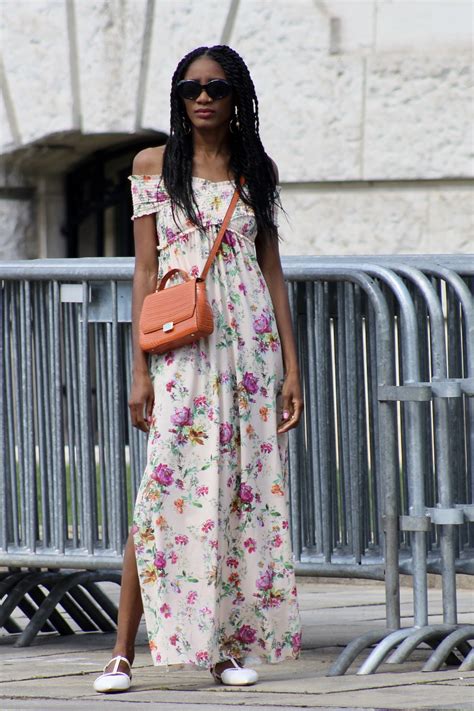 Summer florals white flats outfit, effortless look for summer - Biba's ...