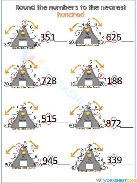 Rounding To The Nearest Hundred Worksheet