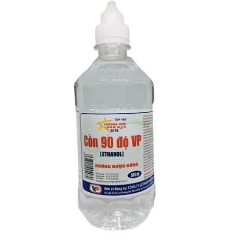 Cồn y tế 90 độ Vĩnh Phúc trắng 500ML thùng 20chai 500ml