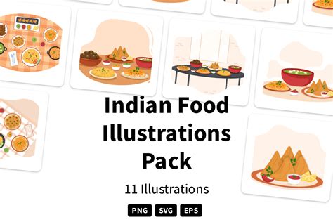 Indian Food Illustration Pack - 11 Free Download Food & Drink ...