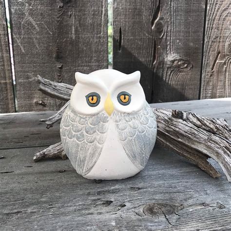 Concrete Statues Patio Owl Statue Cement Owl Porch Art Barn Etsy