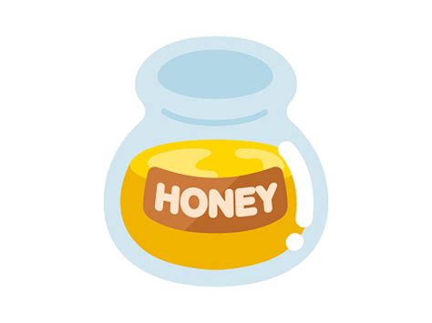 An Illustration Of Honey In A Bottle Stock Illustration - Download Image Now - Bottle, Container ...