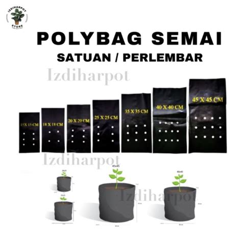 Jual Plastik Polybag Polibag Semai Tanaman Ecer Satuan SEDANG KECIL