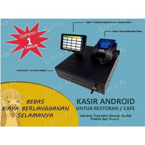 Jual Kasir Mesin Alat Kasir Restoran Android Restaurant Cafe Paket