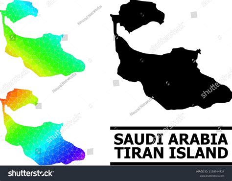 Vector Lowpoly Spectral Colored Map Tiran Stock Vector Royalty Free