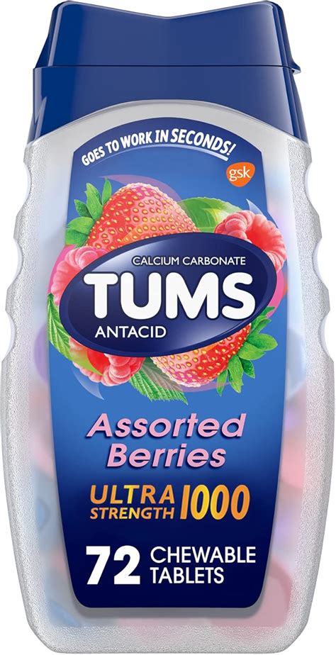 Tums Ultra Strength Chewable Antacid Tablets For Heartburn