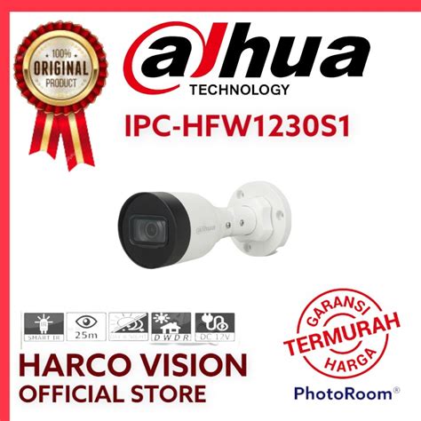 Jual Dahua IPC HFW1230S1 S4 2MP IR FIX BULLET IP CAMERA OUTDOOR POE