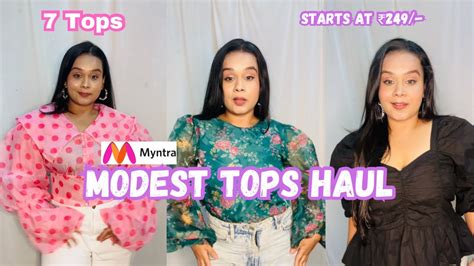 Myntra Tops Haul Youtube