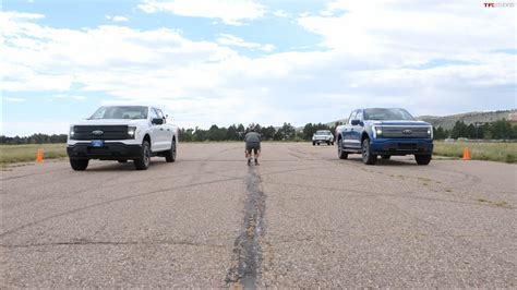 Ford F 150 Lightning Drag Races Rivian R1T GMC Hummer EV Says Hold My