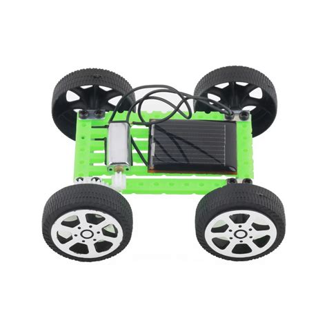 Engraçado mini brinquedo movido a energia solar kit de carro diy para