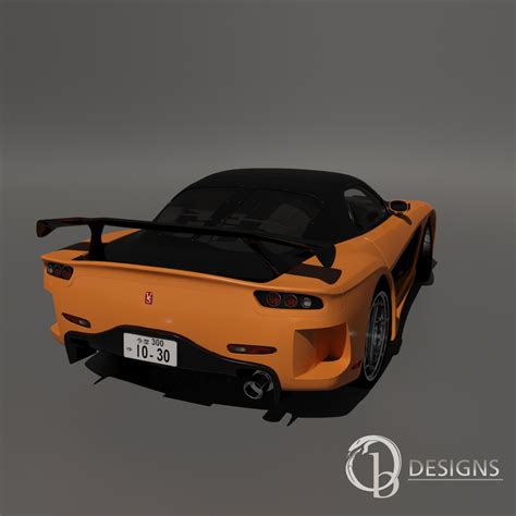 3d model mazda rx7 tokyo drift