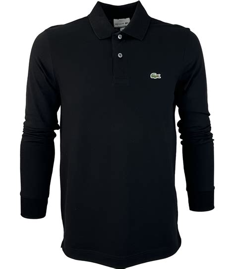 Купить - Черное поло с длинным рукавом Lacoste L600-1-L600-1 - в ...