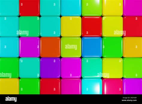 Abstract Background With Soft Colored Cubes Jelly Colorful Cubes