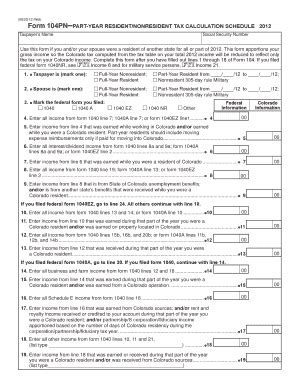 Form Nr Py Massachusetts Nonresident Part Year Tax Return Fill