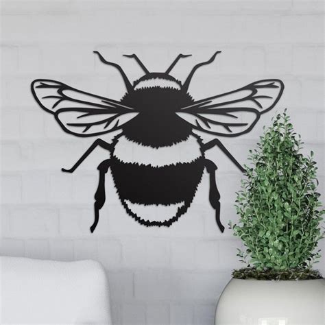 Collection Of Metal Wall Bumble Bee Wall Art