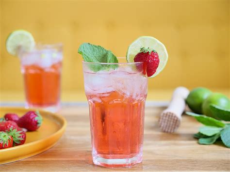 Cocktail Menthe Pastille Fraise Aux Fourneaux