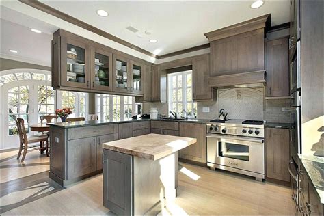 Grey Stained Maple Kitchen Cabinets Charming Gray Cabinet Wood