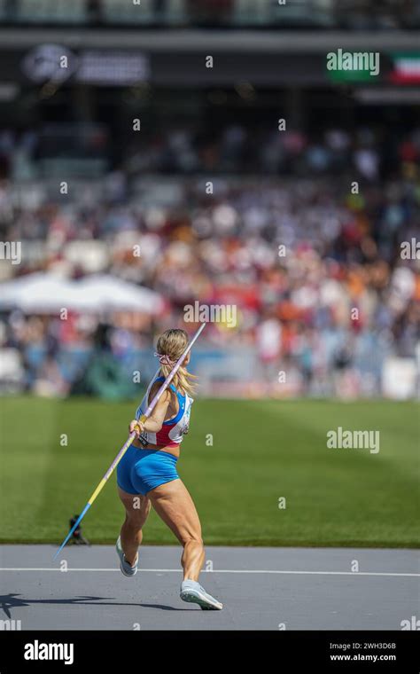 Nikola OgrodnÍkovÁ Participating In The Javelin Throw At The World