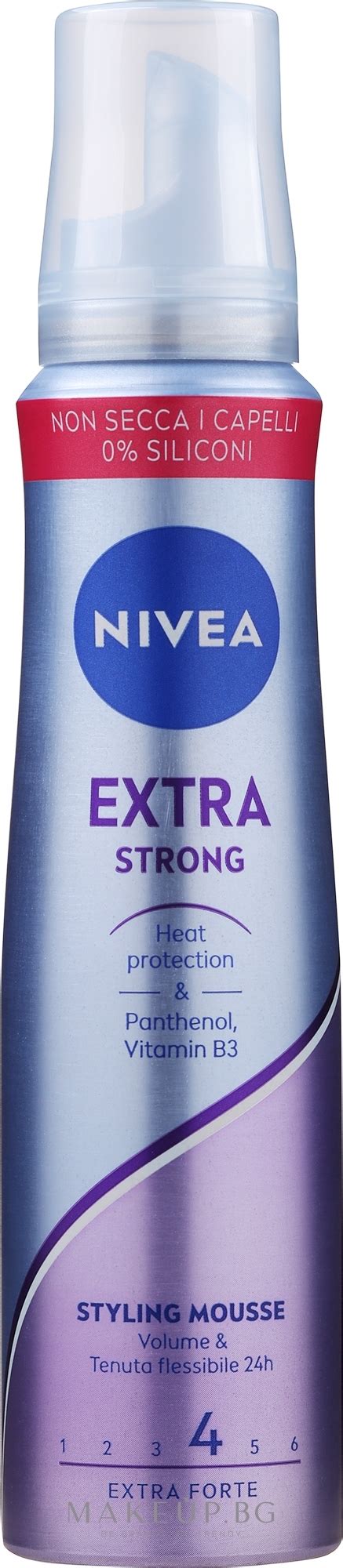 Nivea Extra Strong Styling Mousse - Мус за оформяне на коса с много ...
