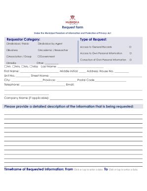 Fillable Online Foi Request Form Fax Email Print Pdffiller