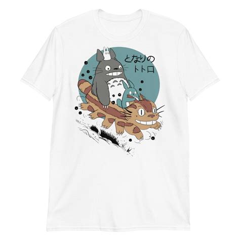 Totoro Riding Catbus Unisex T Shirt Ghibli Merch Store Official