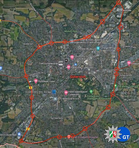 Pol Gt Sternfahrt Der Traktoren Sperrpunkte Innerhalb Des Kreises