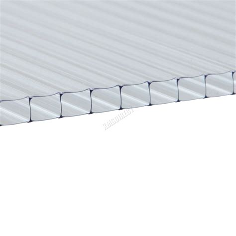 Birchtree 4mm Polycarbonate Sheet 20pcs Greenhouse Panels Solid Glazing