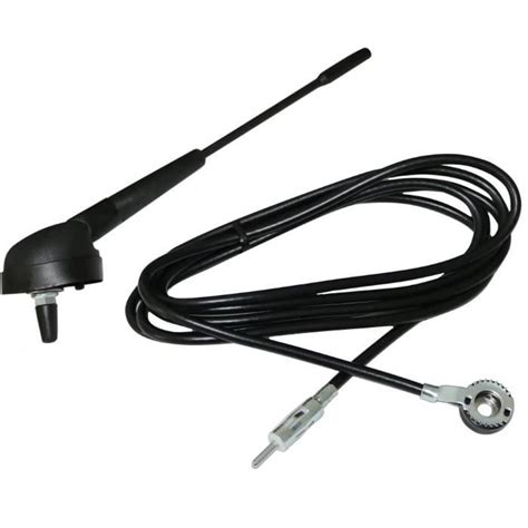 Aerzetix Antenne Autoradio De Toit 19cm Pour Auto Voiture Avec Cable 2