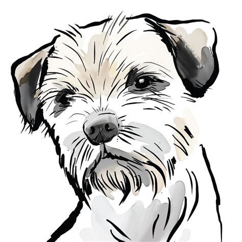 Border Terrier Print Breed Traits Or Personalised By Scribble Print