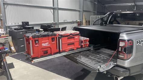 Ranger Raptor Ute Truck Bed Slide Milwaukee Packout Youtube